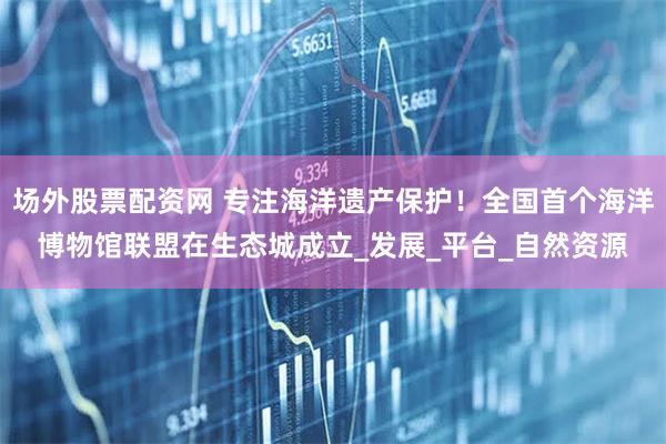 场外股票配资网 专注海洋遗产保护！全国首个海洋博物馆联盟在生态城成立_发展_平台_自然资源